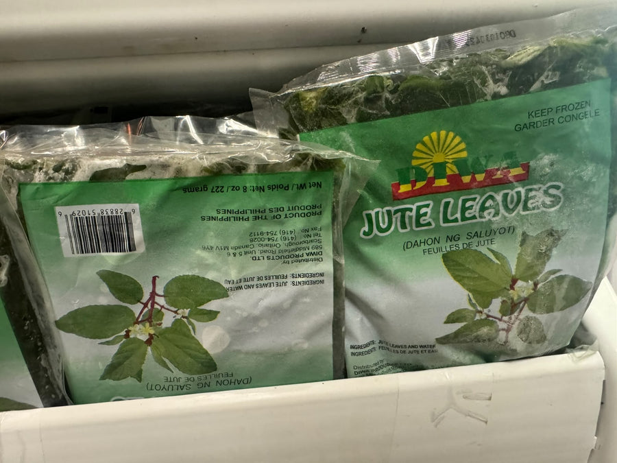 Frozen jute leaves Ewedu Saluyot package