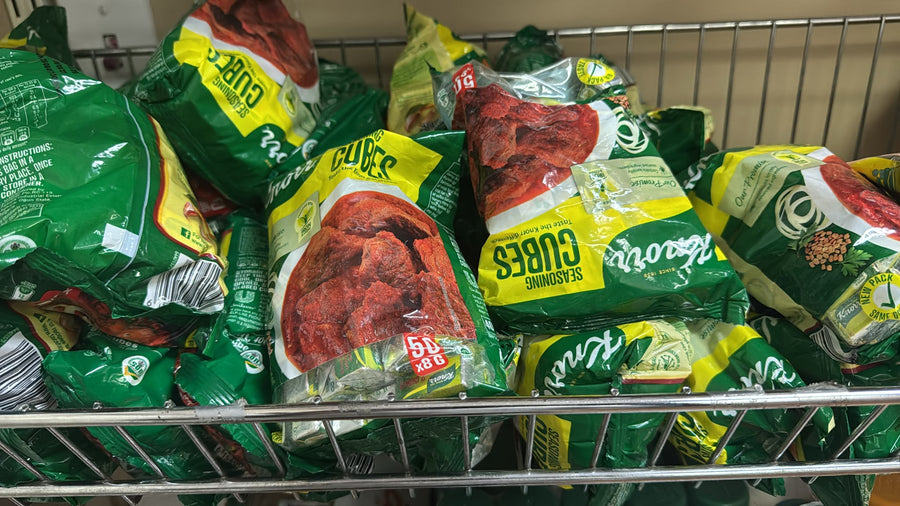 Knorr Seasoning Cubes bulk packs on shelf