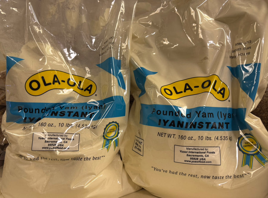 Ola-Ola Pounded Yam Iyan Instant 4.535kg bags
